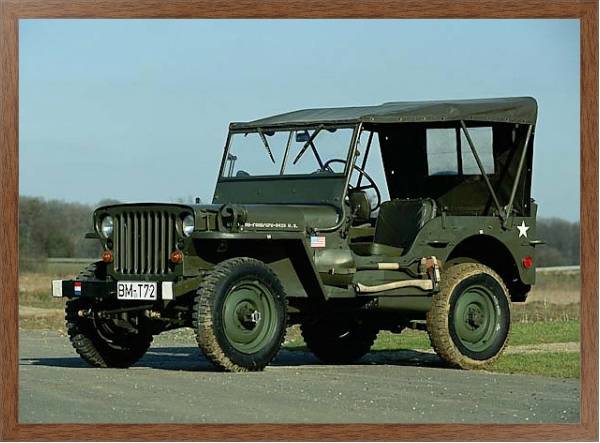 Постер Willys MB Jeep '1942 с типом исполнения На холсте в раме в багетной раме 1727.4310