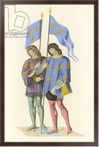 Постер Heralds Announcing the Death of Charles VI to his Son, c 1500 с типом исполнения На холсте в раме в багетной раме 221-02
