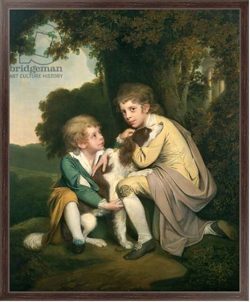 Постер Thomas and Joseph Pickford as Children, c.1777-9 с типом исполнения На холсте в раме в багетной раме 221-02