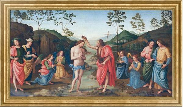 Постер Крещение Христа 3 с типом исполнения На холсте в раме в багетной раме NA033.1.051