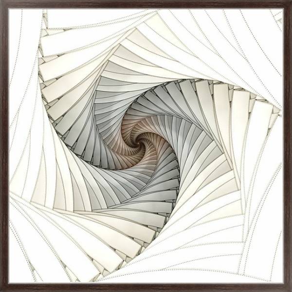 Постер Абстрактная спираль с типом исполнения На холсте в раме в багетной раме 221-02
