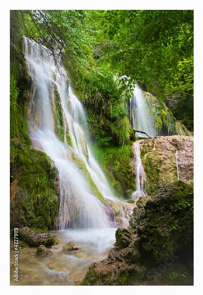 Постер Болгария. Крушунски водопад 2 с типом исполнения На холсте в раме в багетной раме 221-03