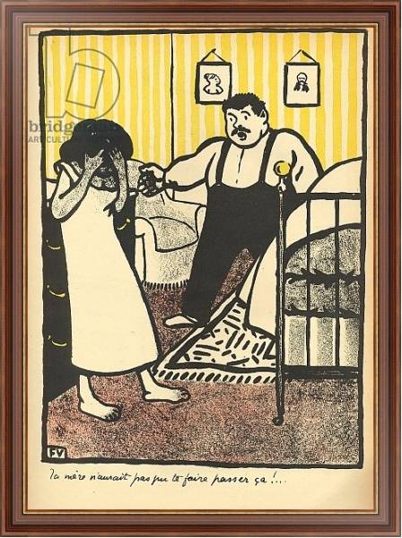 Постер A man reproaches his pregnant mistress, 1902 с типом исполнения На холсте в раме в багетной раме 35-M719P-83