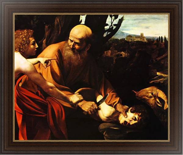 Постер Жертвоприношение Авраама с типом исполнения На холсте в раме в багетной раме 1.023.151
