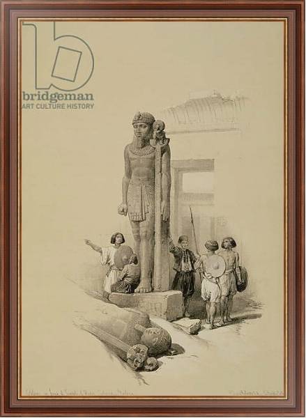 Постер Colossus in front of the Temple of Wady Sabona, Ethiopia с типом исполнения На холсте в раме в багетной раме 35-M719P-83