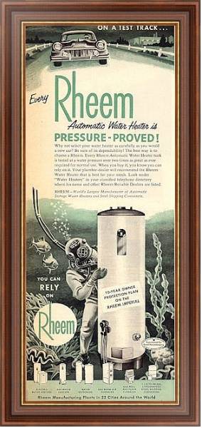 Постер Ретро-Реклама 85 с типом исполнения На холсте в раме в багетной раме 35-M719P-83