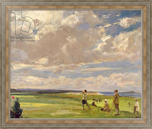 Постер Lady Astor playing golf at North Berwick с типом исполнения На холсте в раме в багетной раме 484.M48.310