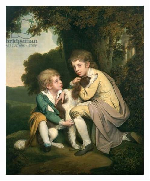 Постер Thomas and Joseph Pickford as Children, c.1777-9 с типом исполнения На холсте в раме в багетной раме 221-03