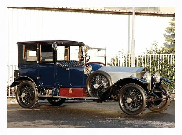 Постер Rolls-Royce Silver Ghost 40 50 Coupe de Ville by Mulbacher '1920 с типом исполнения На холсте в раме в багетной раме 221-03