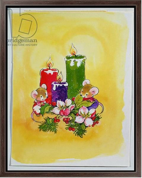 Постер Mice with Candles с типом исполнения На холсте в раме в багетной раме 221-02