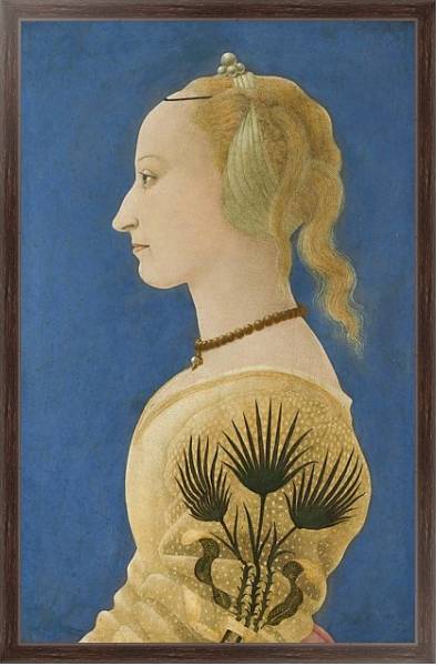 Постер Портрет леди 2 с типом исполнения На холсте в раме в багетной раме 221-02