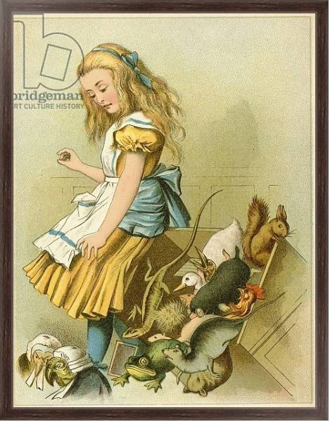 Постер She tipped over the fairy-box from Alice's Adventures in Wonderland с типом исполнения На холсте в раме в багетной раме 221-02