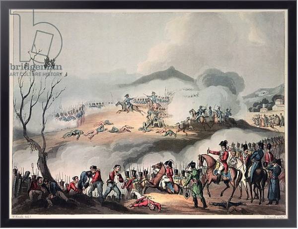 Постер Battle of Orthes, 27th February 1814, engraved by Daniel Havell с типом исполнения На холсте в раме в багетной раме 221-01