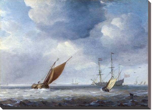 Постер Малые голландские корабли в бриз с типом исполнения На холсте без рамы