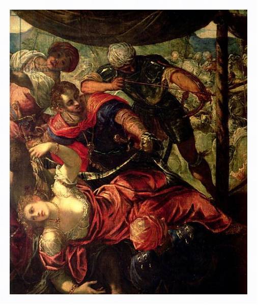 Постер Battle between Turks and Christians, c.1588/89 с типом исполнения На холсте в раме в багетной раме 221-03
