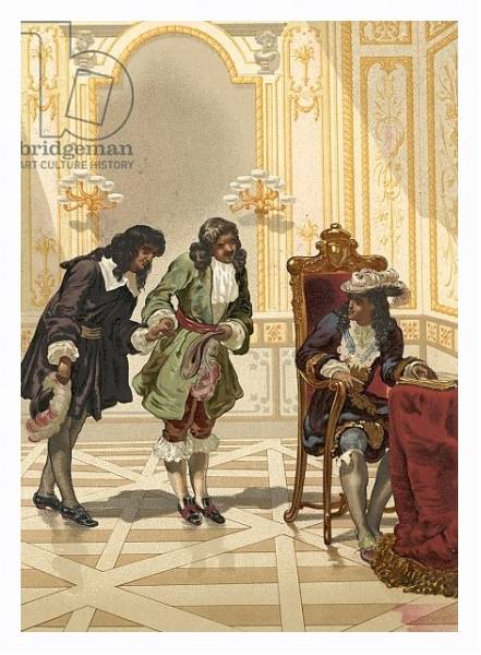 Постер Giovanni Domenico Cassini presented to Louis XIV by Colbert с типом исполнения На холсте в раме в багетной раме 221-03