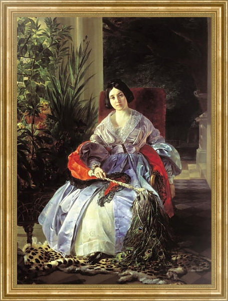 Постер Портрет светлейшей княгини Елизаветы Павловны Салтыковой. 1841 с типом исполнения На холсте в раме в багетной раме NA033.1.051