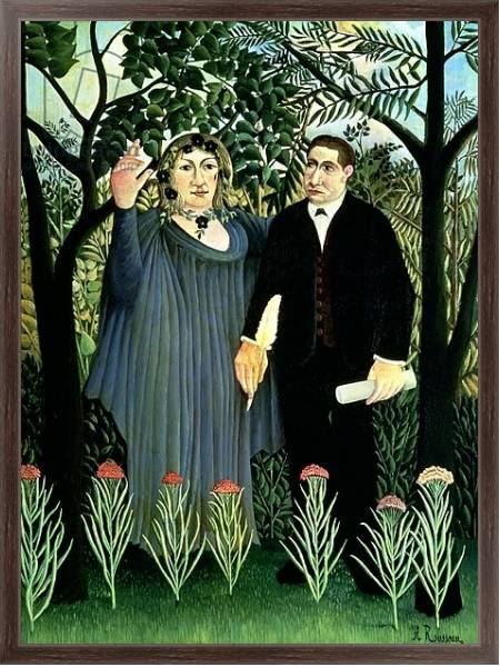 Постер The Muse Inspiring the Poet, 1908-09 с типом исполнения На холсте в раме в багетной раме 221-02