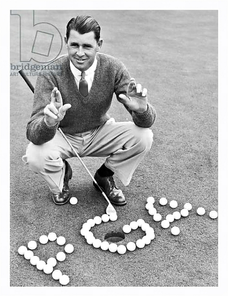Постер Golf Champion Picard, Hershey, Pennsylvania, USA, 1940 с типом исполнения На холсте в раме в багетной раме 221-03