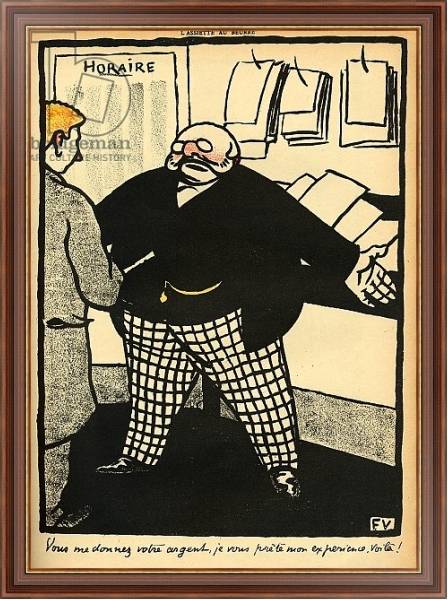 Постер A business man and his client, from 'Crimes and Punishments', 1902 с типом исполнения На холсте в раме в багетной раме 35-M719P-83
