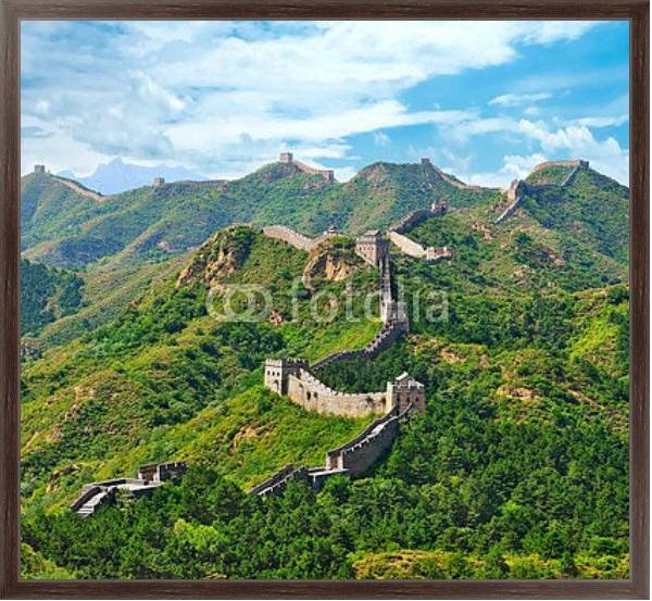 Постер Великая китайская стена 3 с типом исполнения На холсте в раме в багетной раме 221-02
