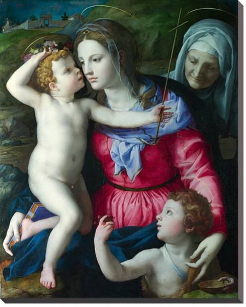 Постер Мадонна с младенцем и Святыми 4 с типом исполнения На холсте без рамы