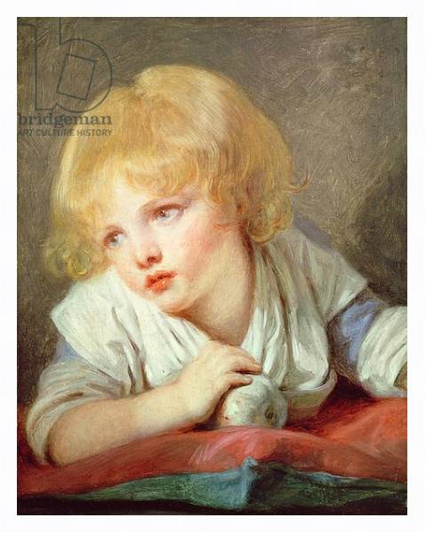 Постер Child with an Apple, late 18th century с типом исполнения На холсте в раме в багетной раме 221-03