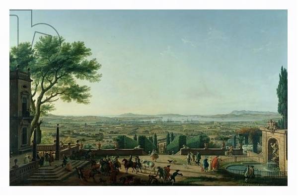 Постер City and Port of Toulon, 1756 с типом исполнения На холсте в раме в багетной раме 221-03