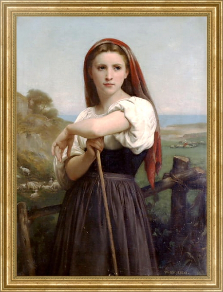 Постер Пастушка с типом исполнения На холсте в раме в багетной раме NA033.1.051