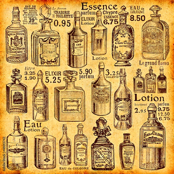 Постер Flacons et Parfums с типом исполнения На холсте без рамы