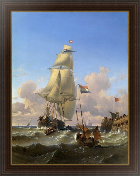 Постер Корабли у пирса с типом исполнения На холсте в раме в багетной раме 1.023.151