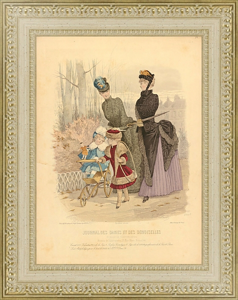 Постер Journal  Des Dames Et Des Demoiselles с типом исполнения Акварель в раме в багетной раме 484.M48.725