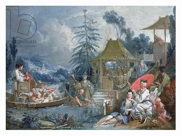Постер The Chinese Fishermen, c.1742 с типом исполнения На холсте в раме в багетной раме 221-03
