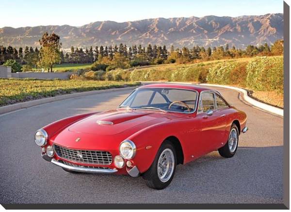 Постер Ferrari 250 GT Lusso '1962–64 дизайн Pininfarina с типом исполнения На холсте без рамы