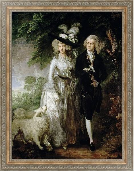 Постер Mr and Mrs William Hallett, c.1785 с типом исполнения На холсте в раме в багетной раме 484.M48.310