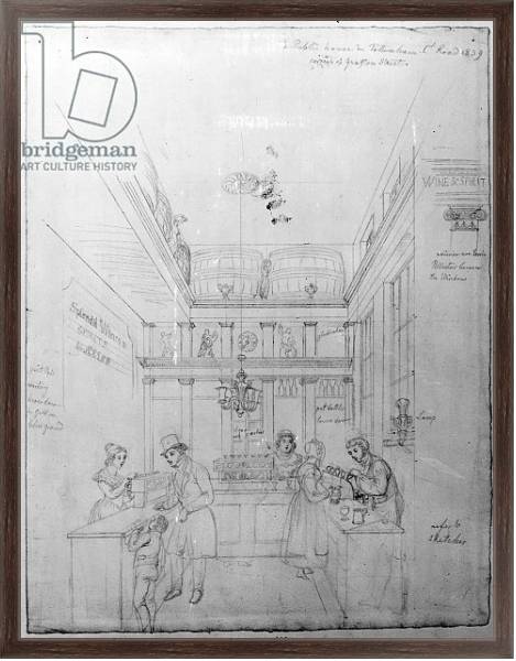 Постер A London Liquor Shop, 1839 с типом исполнения На холсте в раме в багетной раме 221-02