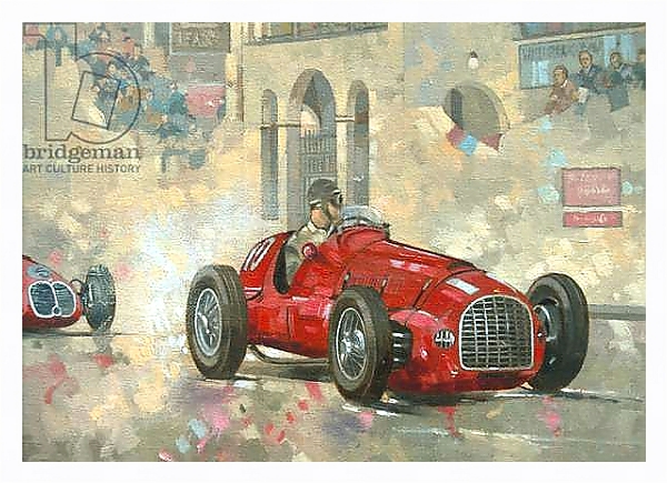 Постер Whitehead's Ferrari passing the pavillion, Jersey с типом исполнения На холсте в раме в багетной раме 221-03