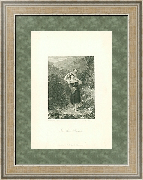 Постер The Swiss Peasant 1 с типом исполнения Акварель в раме в багетной раме 485.M40.584