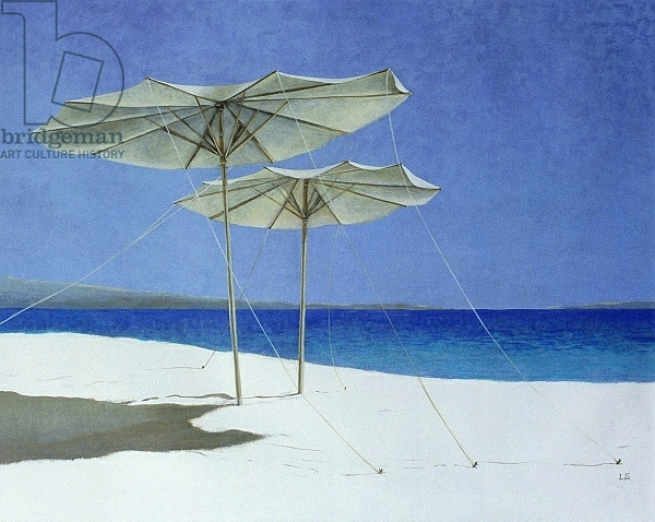 Постер Umbrellas, Greece, 1995 с типом исполнения На холсте без рамы