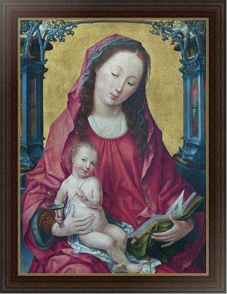 Постер Дева Мария с младенцем 2 с типом исполнения На холсте в раме в багетной раме 1.023.151