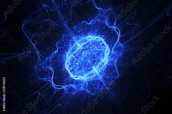 Постер Синяя энергия 2 с типом исполнения На холсте без рамы