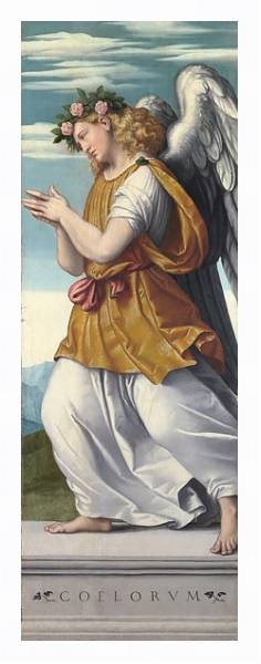 Постер Поклоняющийся ангел с типом исполнения На холсте в раме в багетной раме 221-03