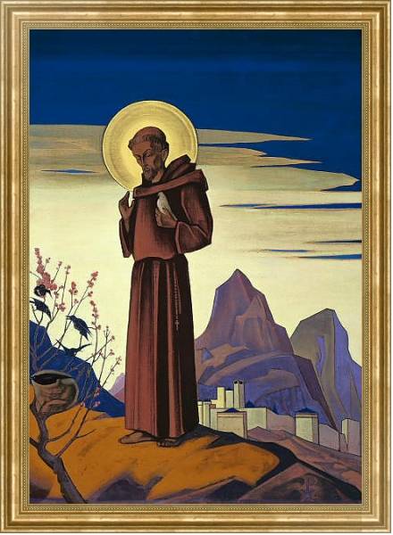 Постер Св. Франциск 2 с типом исполнения На холсте в раме в багетной раме NA033.1.051