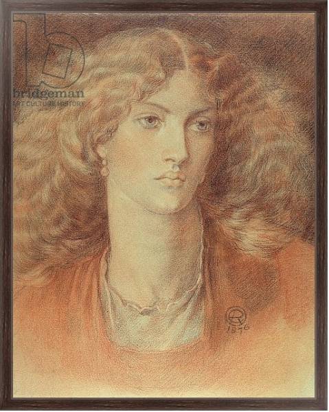 Постер Head of a Woman, called Ruth Herbert, 1876 с типом исполнения На холсте в раме в багетной раме 221-02