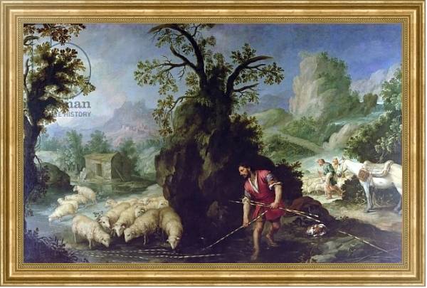 Постер Jacob Setting the Peeled Rods before the Flocks of Laban с типом исполнения На холсте в раме в багетной раме NA033.1.051