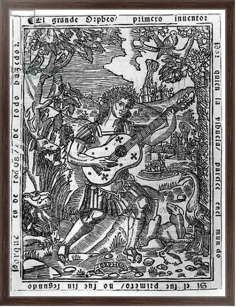Постер Orpheus Playing Music с типом исполнения На холсте в раме в багетной раме 221-02