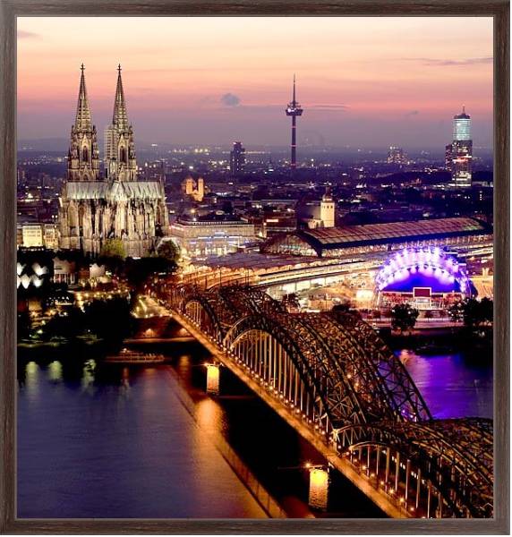 Постер Кёльн . Германия с типом исполнения На холсте в раме в багетной раме 221-02