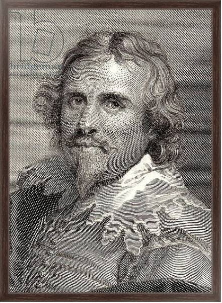 Постер Portrait of Daniel Mytens engraved by Edward Smith с типом исполнения На холсте в раме в багетной раме 221-02