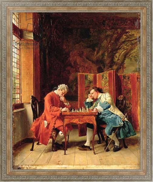 Постер The Chess Players, 1856 с типом исполнения На холсте в раме в багетной раме 484.M48.310