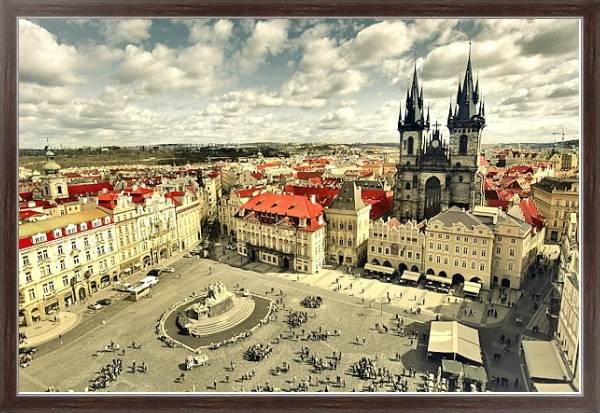 Постер Прага. Старый город с типом исполнения На холсте в раме в багетной раме 221-02